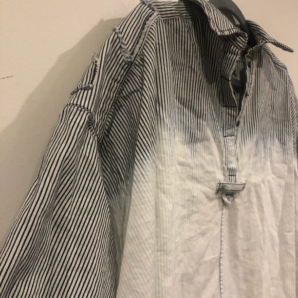 We The Free Blue Striped ombré shirt NWOT - Picture 2 of 7